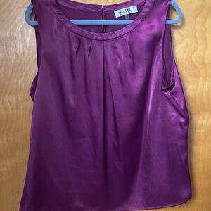Kasper Rich Purple Sleeveless Blouse